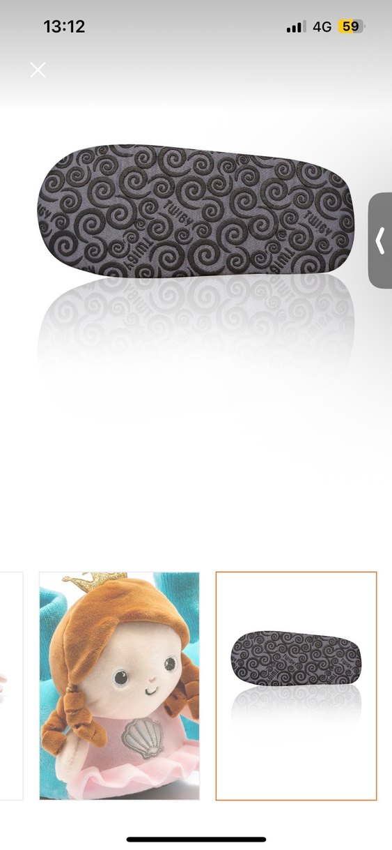 Kız Çocuk Mavi Kabarık Prenses Ev Terliği - Görsel 2