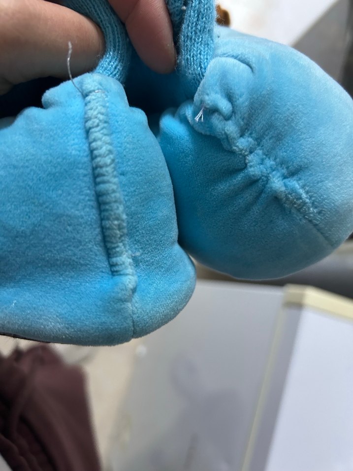 Kız Çocuk Mavi Kabarık Prenses Ev Terliği - Görsel 4