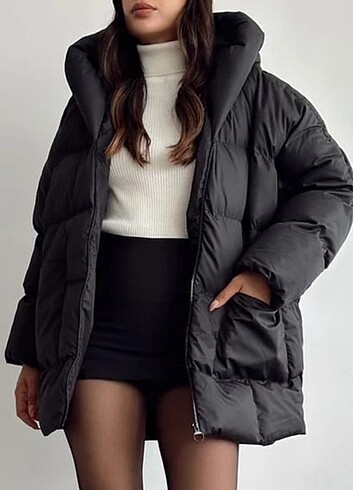Oversize Şişme Mont