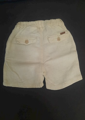 Zara Bej Erkek Çocuk Keten Düğmeli Şort