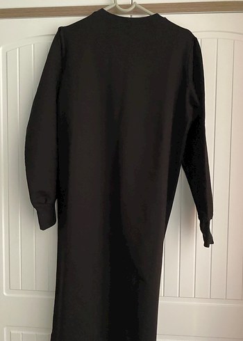 Düğmeli Siyah Uzun Kollu Kadın Tunik - Görsel 4