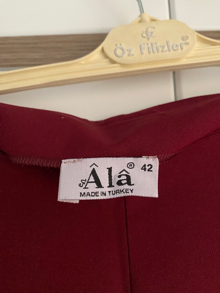 Bordo Midi Kadın Kumaş Pantolon - Görsel 3