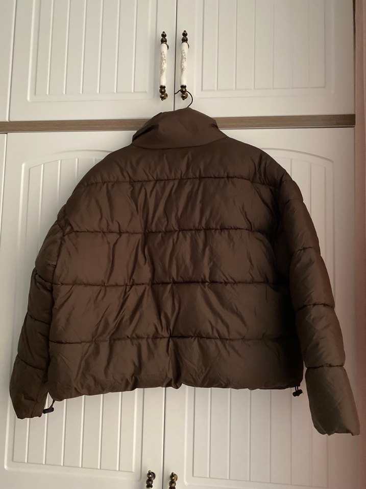 Kahverengi Kadın Midi Kışlık Mont - Görsel 4