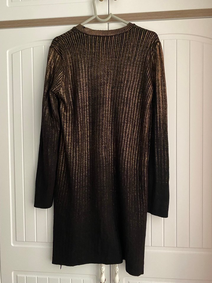 Uzun Kollu Siyah Triko Tunik - Görsel 4