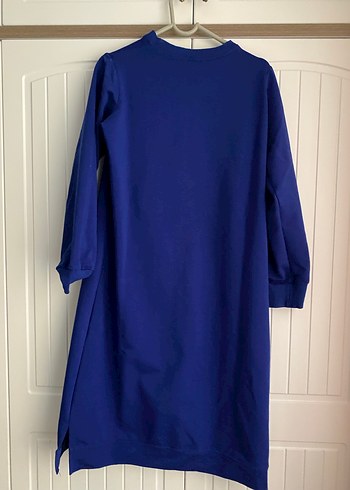 Uzun Kollu Mavi Salaş Tunik - Görsel 5