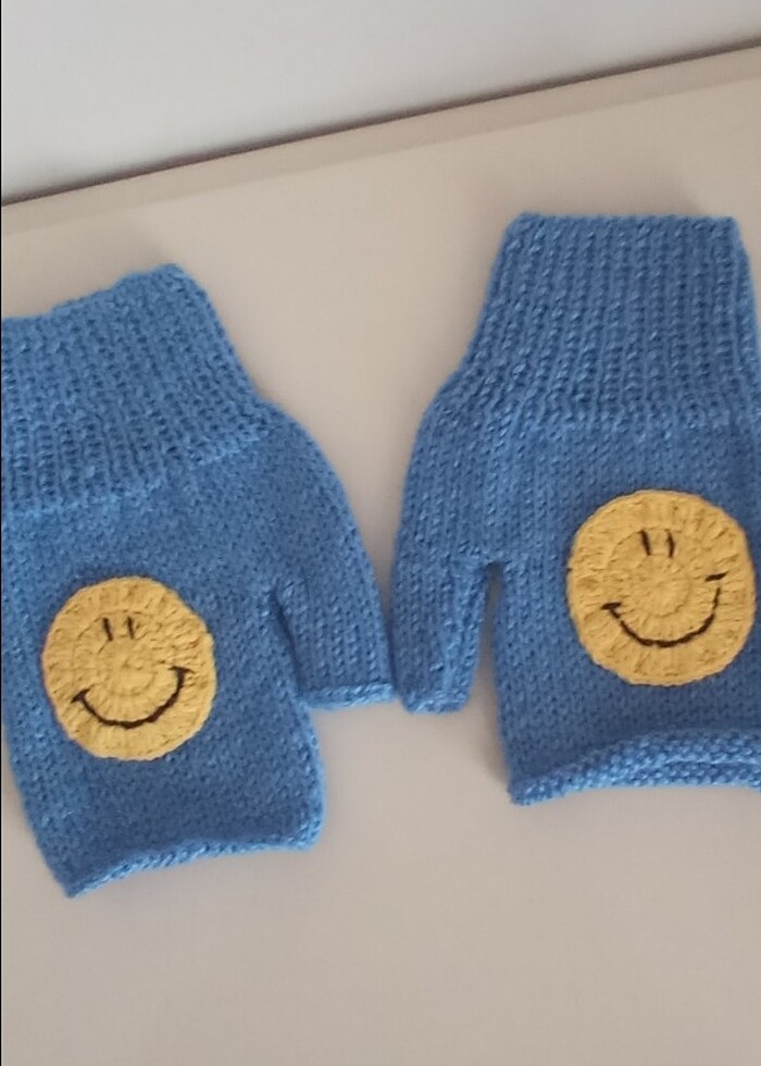 Örgü çocuk eldiven  - Görsel 2