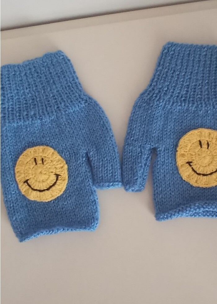 Örgü çocuk eldiven  - Görsel 3