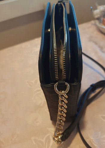 Zincir Detaylı Kahverengi Deri Kadın Çapraz Çanta - Görsel 3