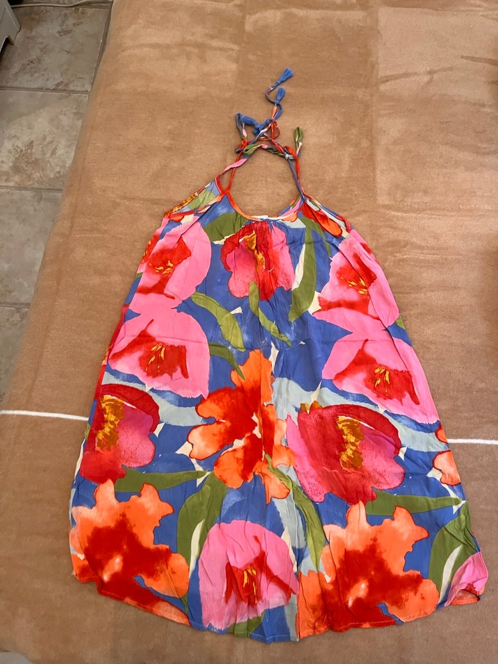 Çiçek Desenli Bohem Uzun Elbise - Görsel 2