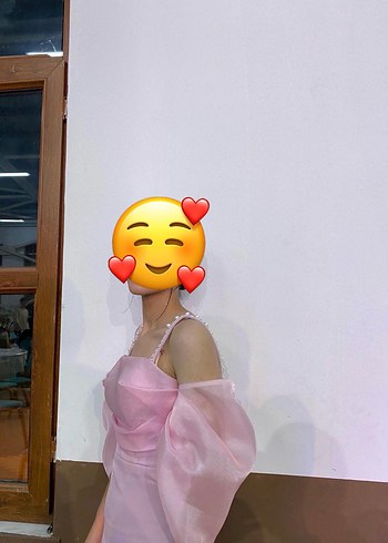 Pembe Straplez Midi Transparan Elbise
