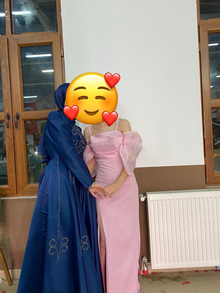 Pembe Straplez Midi Transparan Elbise - Görsel 2