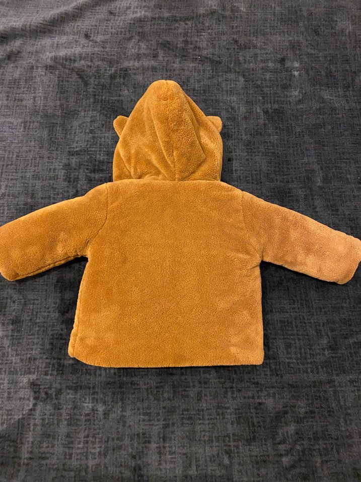 Kahverengi Kapüşonlu Erkek Çocuk Kaban - Görsel 2