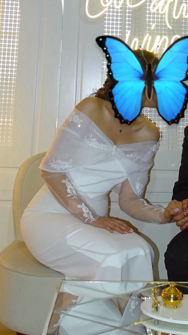 Beyaz Nişan/nikah Elbisesi - Görsel 3