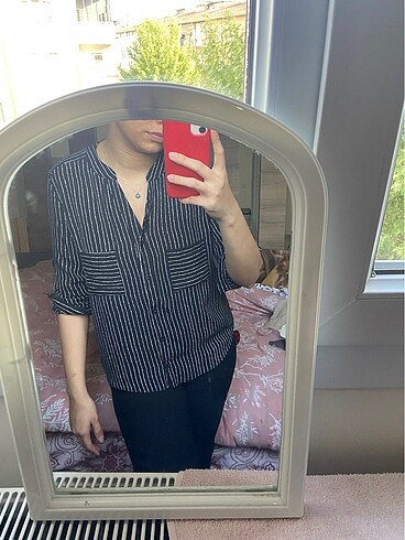 Siyah Çizgili Gömlek - Görsel 4