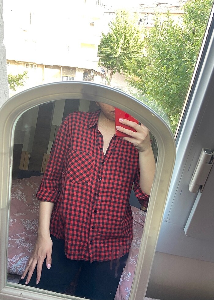 Kırmızı-Siyah Kareli Gömlek - Görsel 3