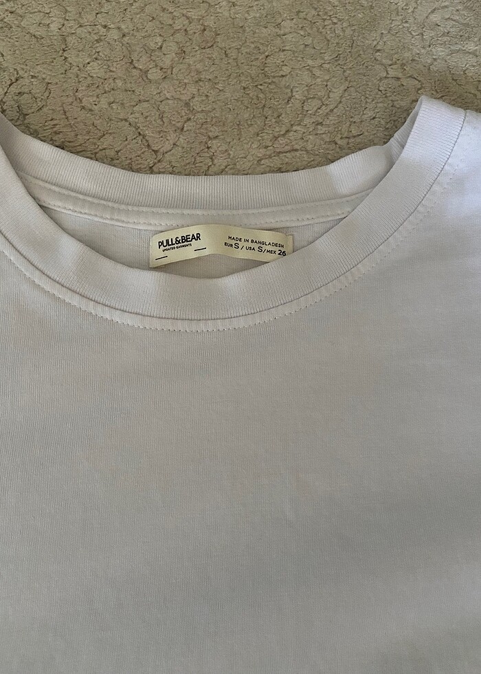 Beyaz uzun kollu tişört pull&bear - Görsel 4