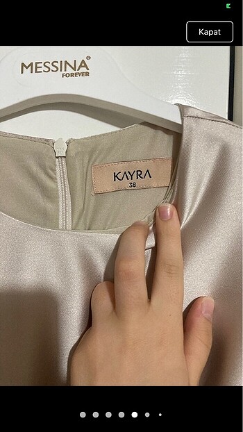 38 Beden ten rengi Renk Kayra saten abiye elbise