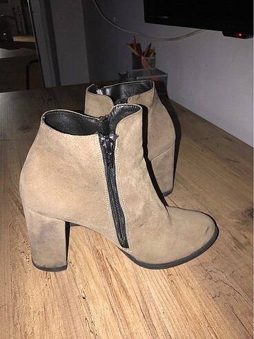 38 Beden camel Renk vizon rengi topuklu bot