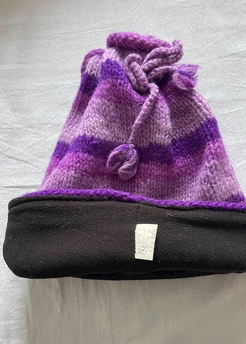 Mor Renkli Örgü Kadın Bere - Görsel 7