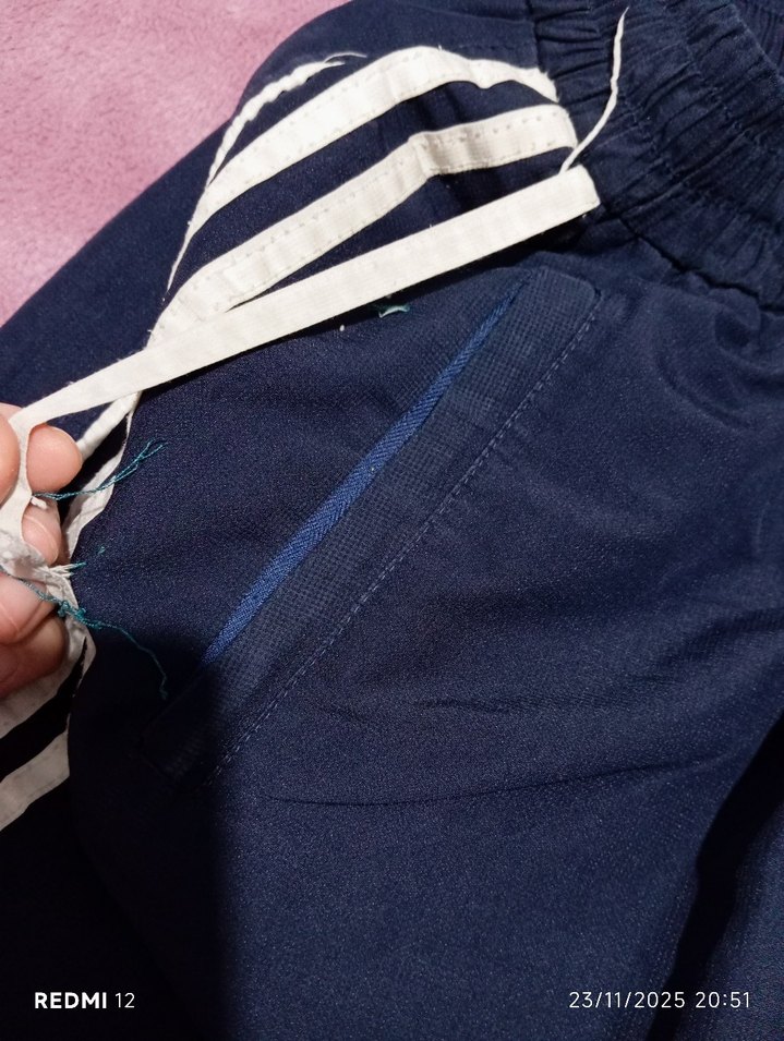 Lacivert Nakışlı Fermuarlı Erkek Eşofman Altı - Görsel 4