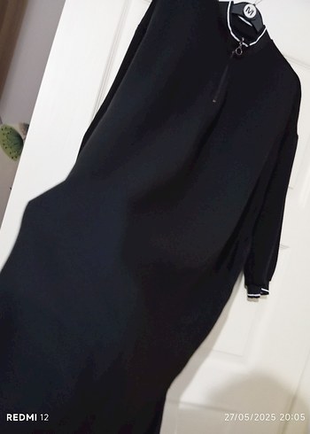 LC Waikiki Fermuarlı Siyah Uzun Kollu Rahat Tunik