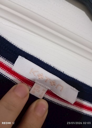 Çizgili V Yaka Kolsuz Triko Elbise - Görsel 3