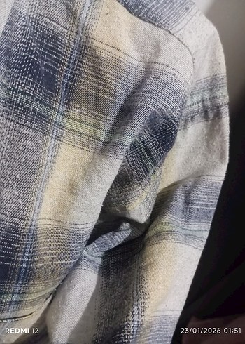 Gri Düğmeli Erkek Keten Gömlek - Görsel 6