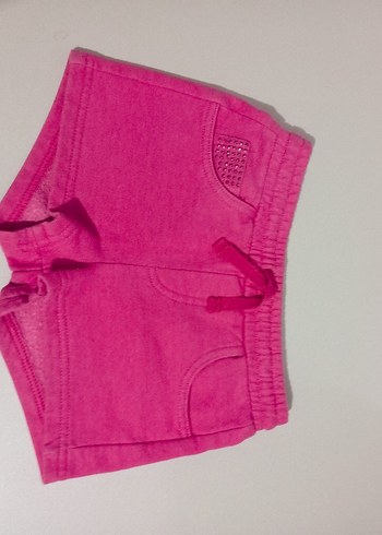 Kız Çocuk Pembe Basic Şort - Görsel 2