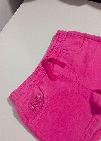 Kız Çocuk Pembe Basic Şort - Görsel 3