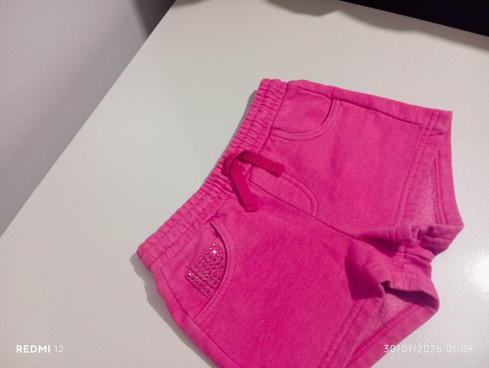 Kız Çocuk Pembe Basic Şort - Görsel 3