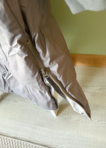 Kadın Bej Uzun Rahat Kış Montu - Görsel 5