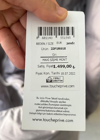 Kadın Bej Uzun Rahat Kış Montu - Görsel 7