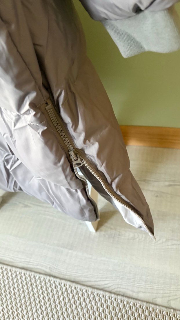 Kadın Bej Uzun Rahat Kış Montu - Görsel 5