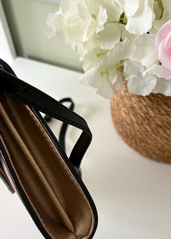 Bej Deri Kadın Clutch Çanta - Görsel 3