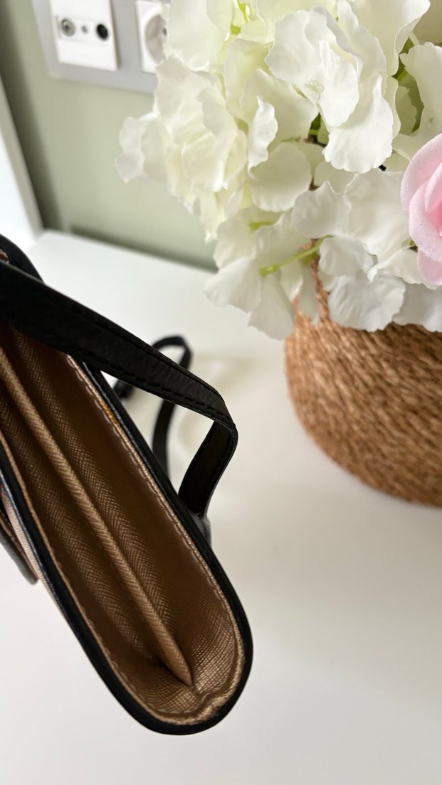 Bej Deri Kadın Clutch Çanta - Görsel 3