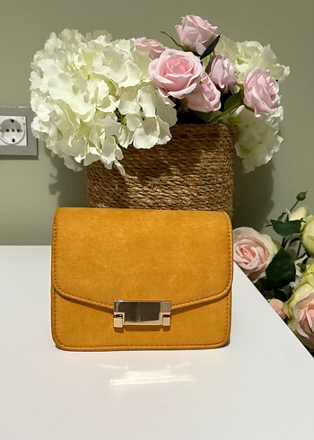 Sarı Süet Zincir Detaylı Kadın Çanta - Görsel 8