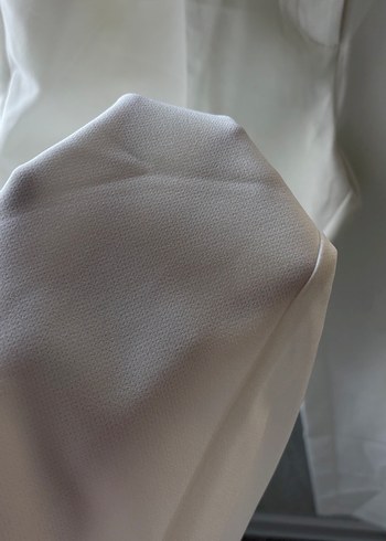 Beyaz Pilili Midi Kumaş Pantolon - Görsel 6