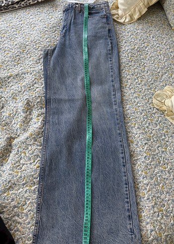 Kadın Gri Midi Boy Bol Kesim Kot Pantolon - Görsel 4