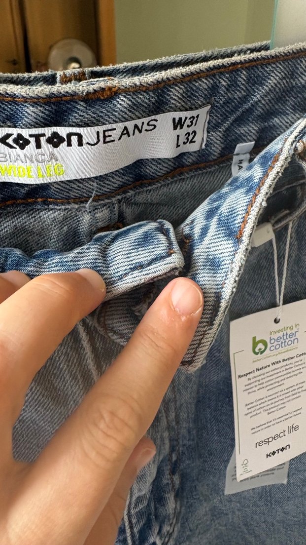 Kadın Gri Midi Boy Bol Kesim Kot Pantolon - Görsel 2