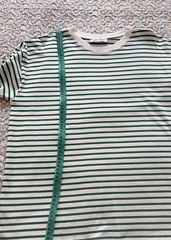 Yeşil Çizgili Kadın Uzun Kollu Tişört - Görsel 6
