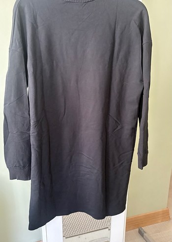 Düğmeli Siyah Midi Sweatshirt - Görsel 2