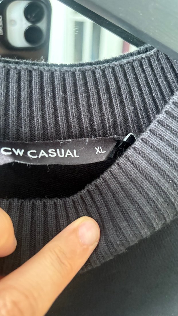 Düğmeli Siyah Midi Sweatshirt - Görsel 3