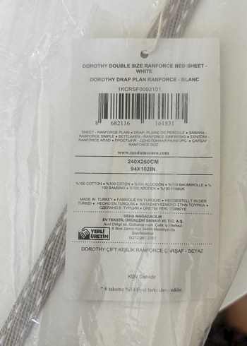 Madame Coco Beyaz çarşaf - Görsel 3