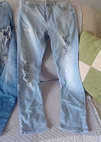 LC Waikiki Düğmeli Rahat Kesim Midi Kot Pantolon
