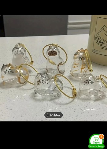 Parlak Altın Kedi Tüyü Saklama Kolyesi - Görsel 4