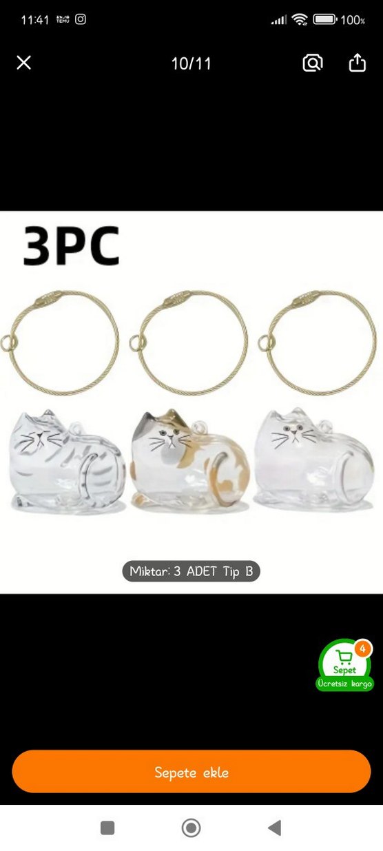 Parlak Altın Kedi Tüyü Saklama Kolyesi - Görsel 2