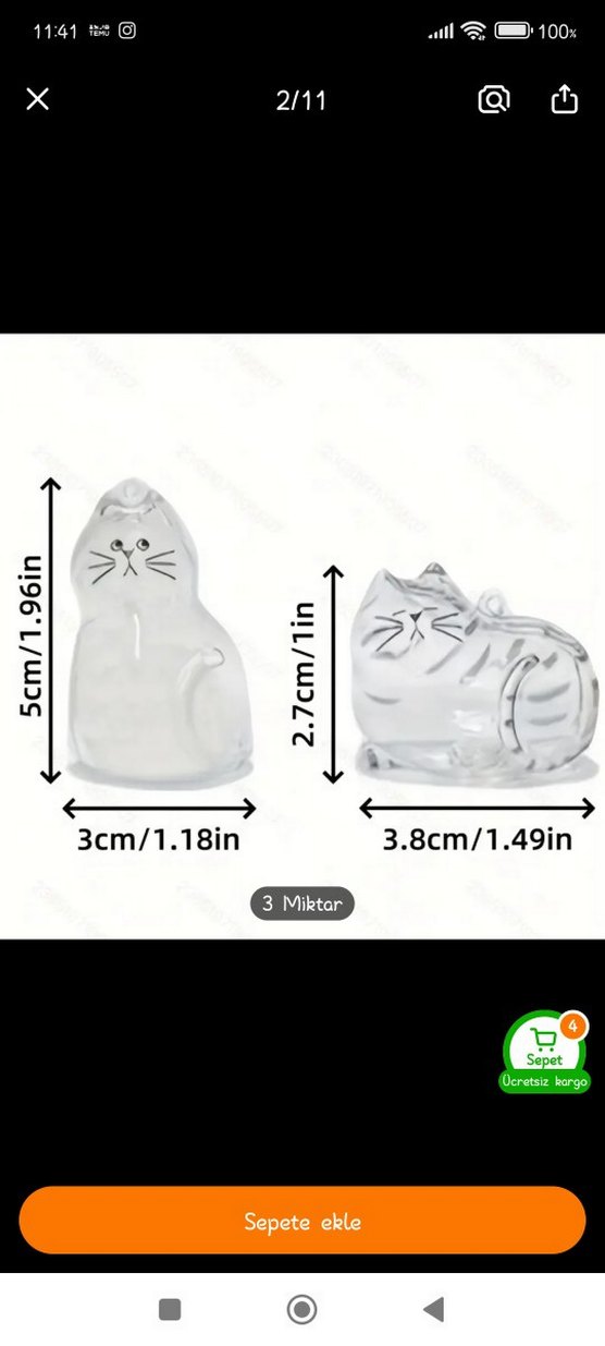 Parlak Altın Kedi Tüyü Saklama Kolyesi - Görsel 3