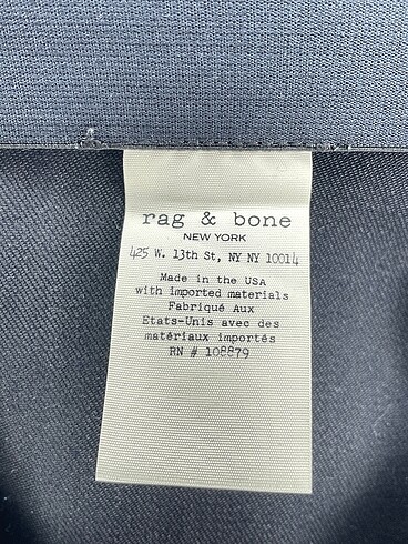xs Beden lacivert Renk Rag & Bone Düz Kesim %70 İndirimli.