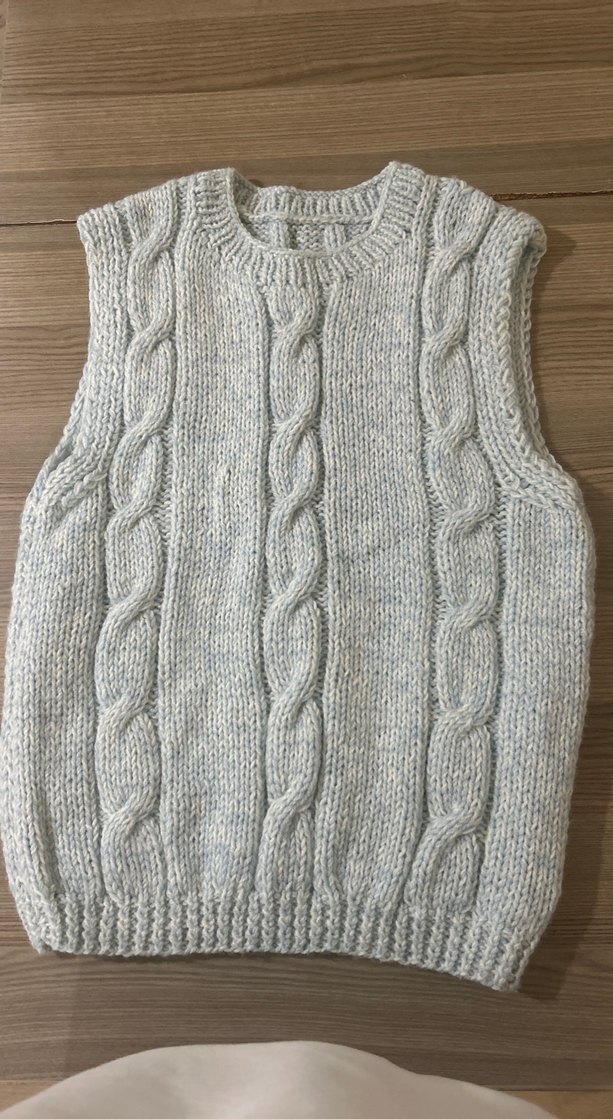 Bebe Mavisi Örgü Kadın Kazak - Görsel 2