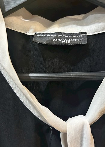 Zara Collection siyah, transparan gömlek - Görsel 2